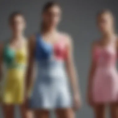 Color palette and design variations of the Adidas mini dress