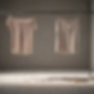 Clothes hanging to air dry after stain removal