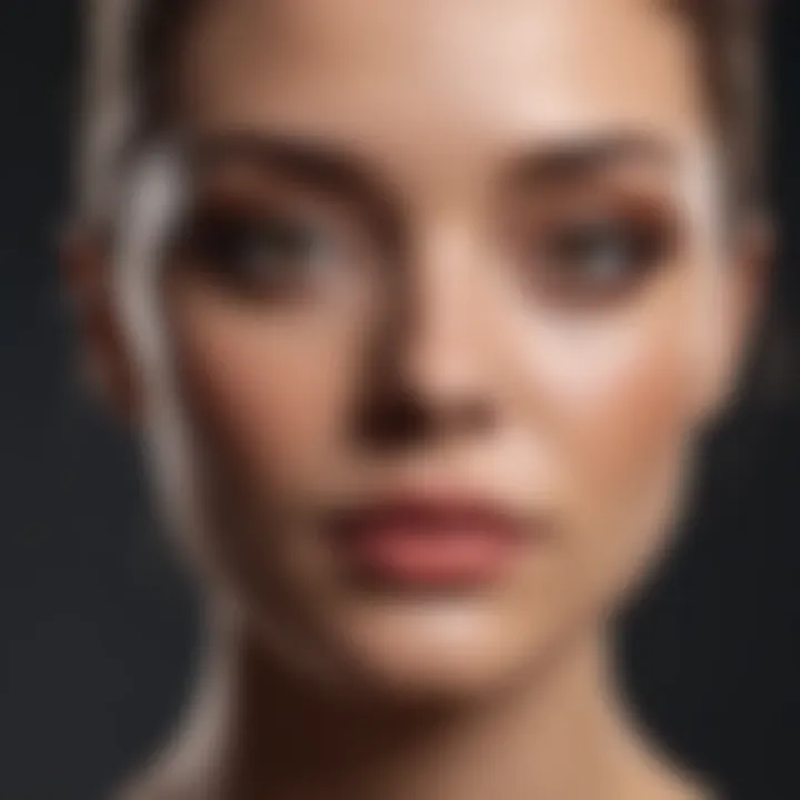 Demonstration of contour application on a model's face