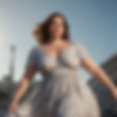 Flattering Flow for Summer Days Stylish plus-size summer outfit featuring a flowy dress