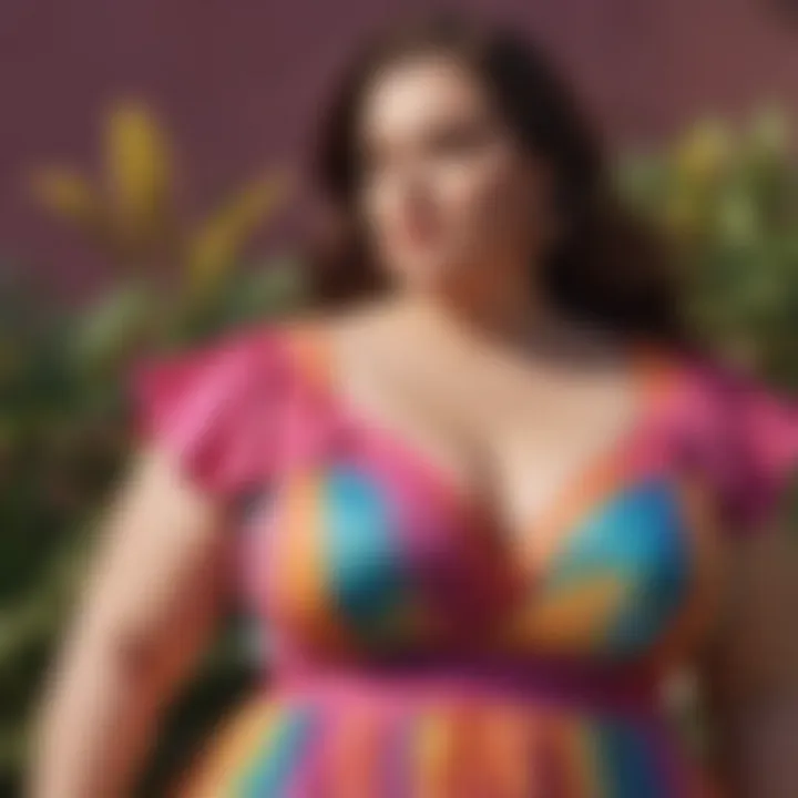 Vibrant color palette showcasing plus-size summer attire