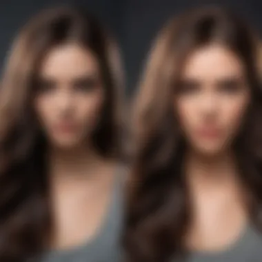 Hair Transformation Results Before and after dark hair dye comparison