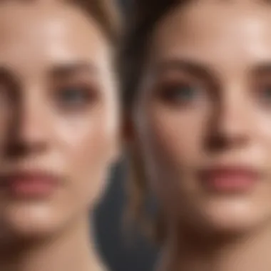 Transformative Results from Proper Cleansing Before and after results of using an oily skin face wash.