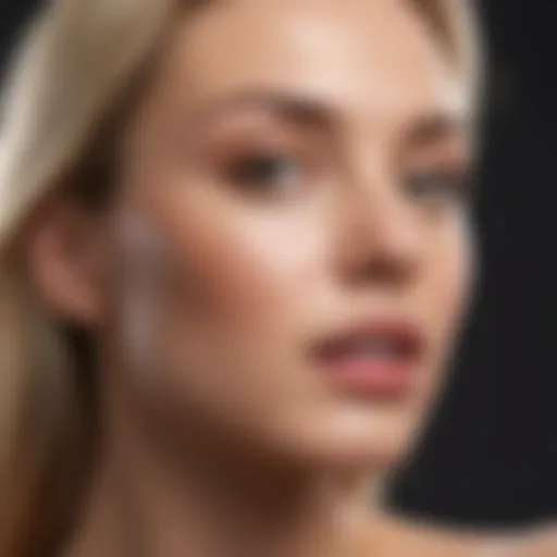 Blonde woman receiving laser hair removal on face