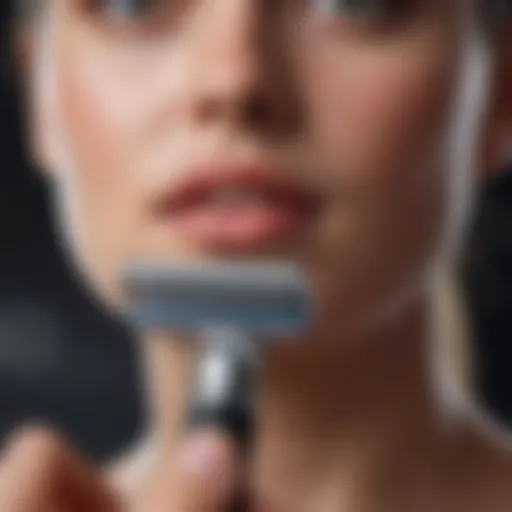 A close-up of a high-quality razor designed for delicate skin