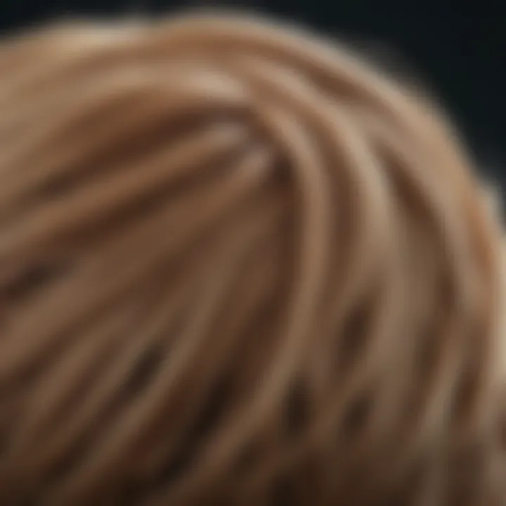 Close-up of wig textures showcasing quality materials