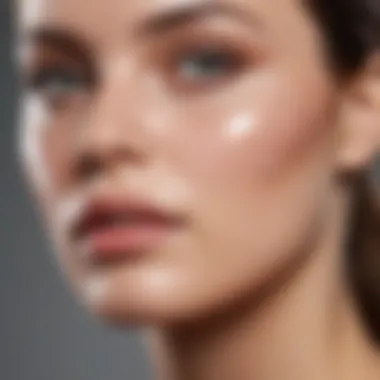 Close-up of skincare product ingredients