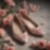 Elegant Floral Embellished Flats in Blush