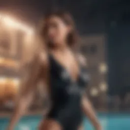 Elegant one-piece swimsuit with supportive design