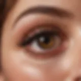 Close-up of brown tubing mascara texture