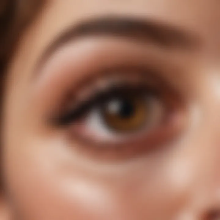 Close-up of brown tubing mascara texture