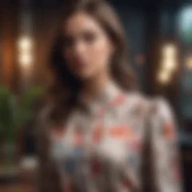 Floral Sophistication Elegant blouse with floral pattern