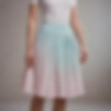 Pastel Elegance Pleated midi skirt in soft pastel hue