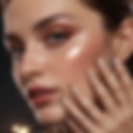 Reflective surface with light beams