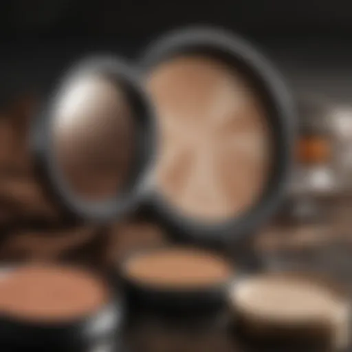Beauty product color palette