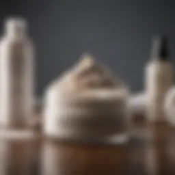 A diverse array of exfoliators including scrubs and chemical products.