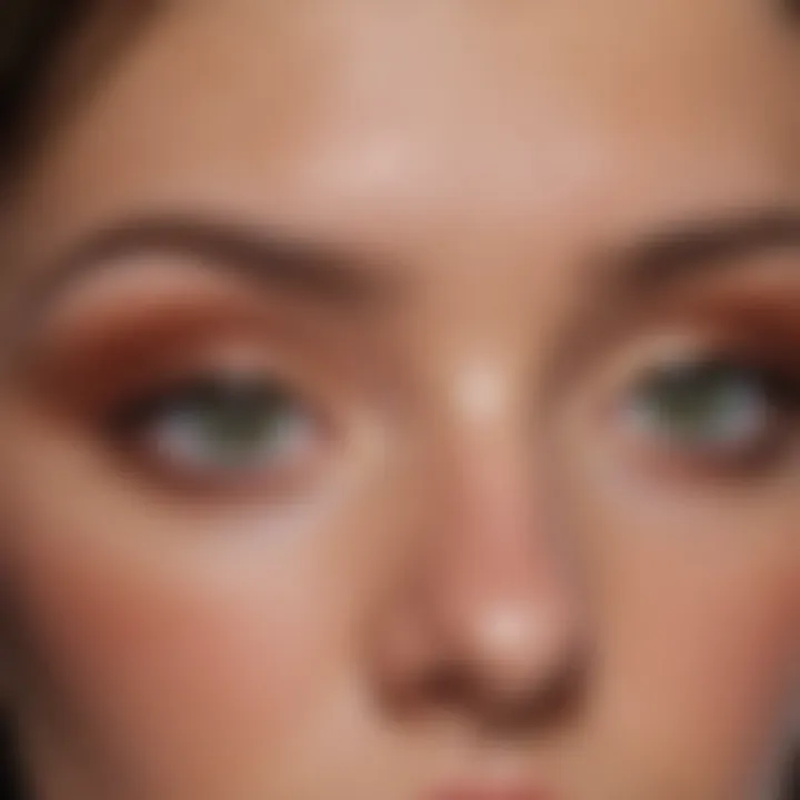 Close-up of eyes showcasing eyeshadow applied for special occasions