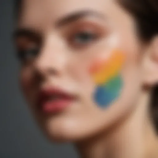 Color wheel illustrating color correction techniques for bruises