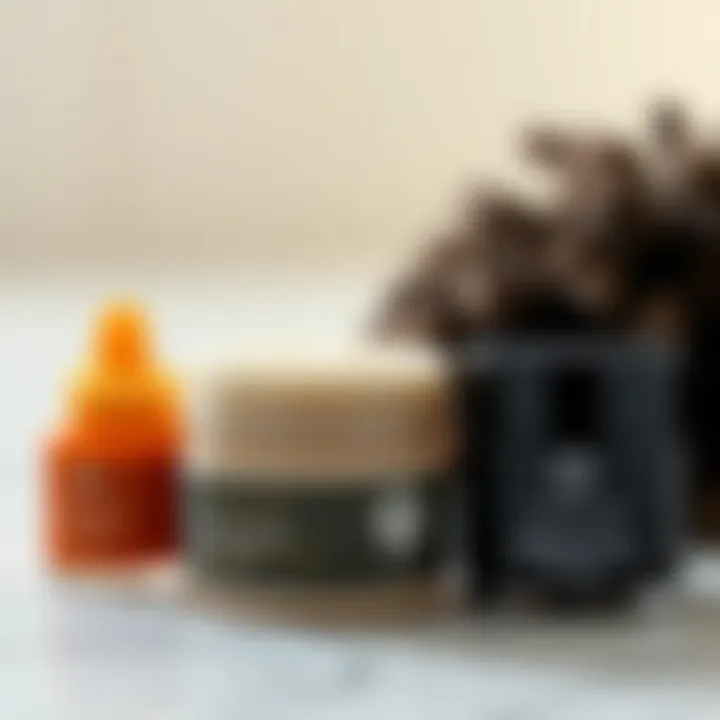Texture comparison of different curl creams and gels in small containers