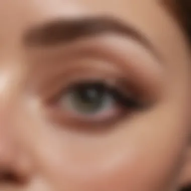 Application of Clear Magnetic Eyeliner Clear magnetic eyeliner applied on eyelids