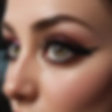 Elaborate Design: False Eyelashes Close-up of Elaborate False Eyelash Design