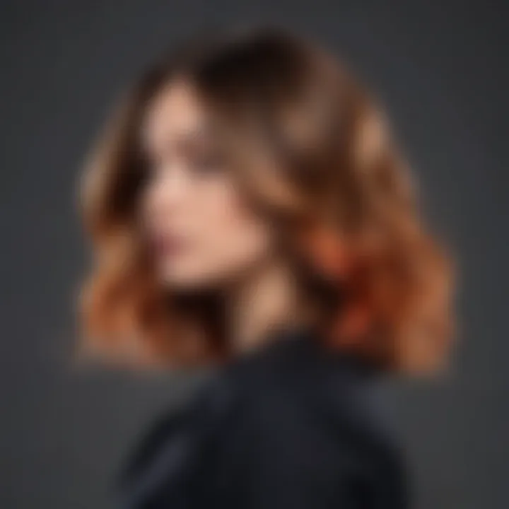 Elegant balayage hair transformation showcasing vibrant colors