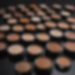 Palette of color concealers showcasing various hues