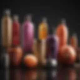 Luxurious hair products collection showcasing various textures and colors.
