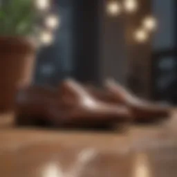 Elegant loafers in a professional setting