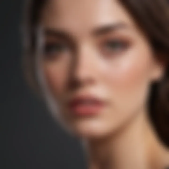 A close-up shot of a subject illuminated by soft lighting, highlighting techniques for reducing shadows.