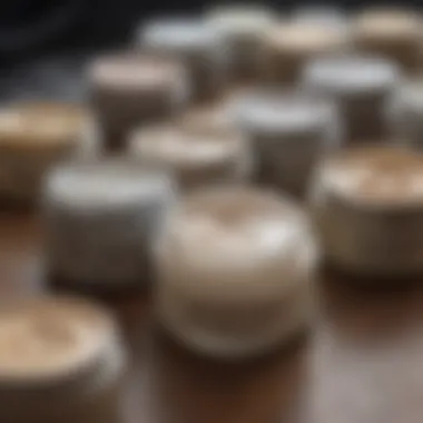 Variety of Scar Creams An array of scar creams arranged aesthetically on a surface.