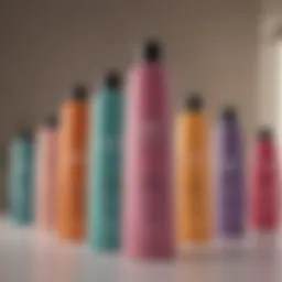 A variety of shampoo bottles showcasing different formulas