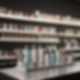 High-end skincare products displayed on a shelf