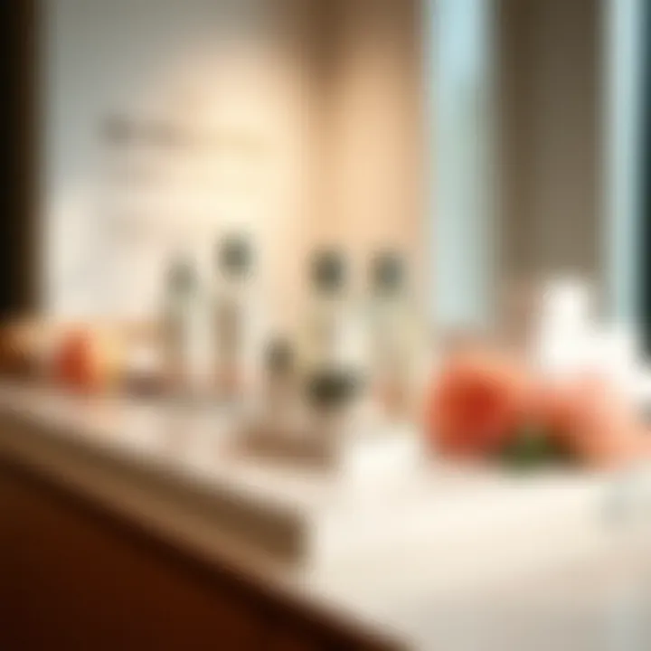 An elegant display showcasing the holistic philosophy of Dr. Hauschka