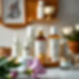 A selection of Dr. Hauschka skincare products beautifully arranged