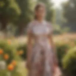 Elegant Easter Polo Dress in Blooming Garden