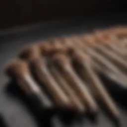 Eco-friendly makeup brush set displayed elegantly