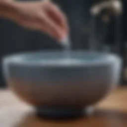 A serene bowl filled with hot water, ideal for dip nail removal.
