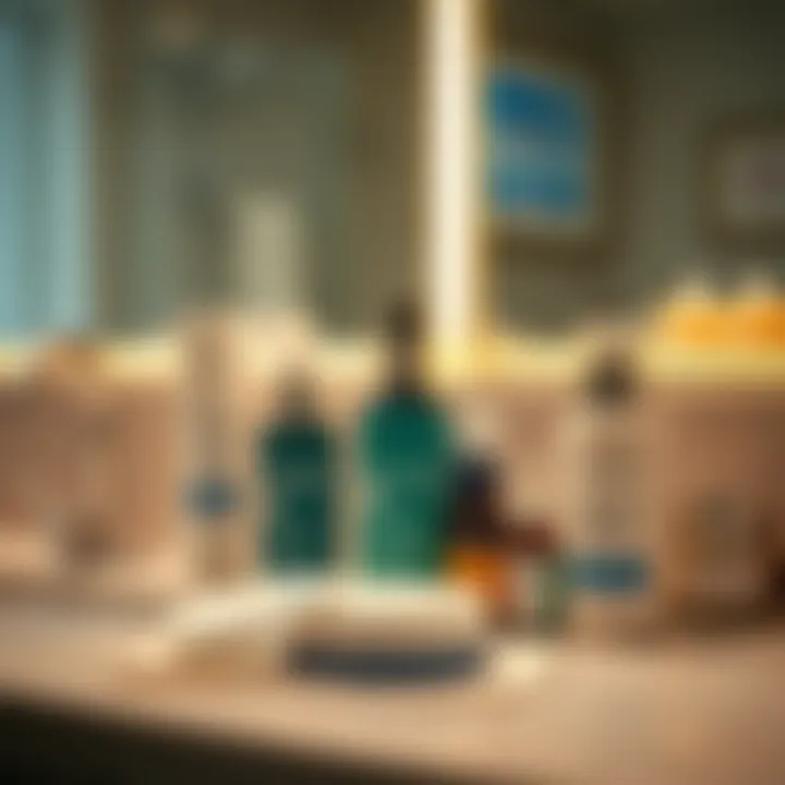 Hydrating skincare products on a bathroom counter