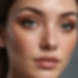 Close-up of a woman's face with visible skin discoloration