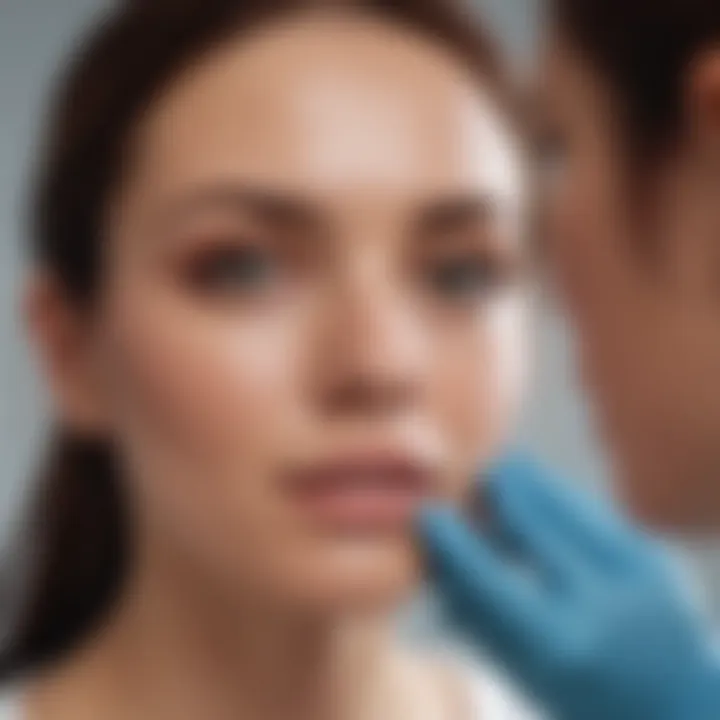 Dermatologist consulting with a patient about scar removal options