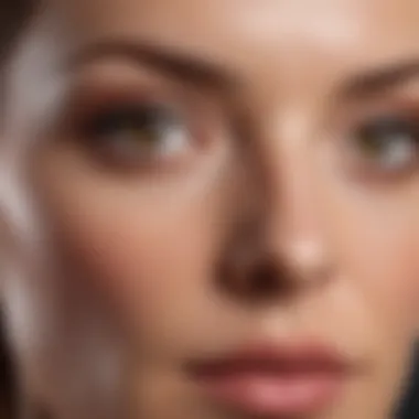 Close-up of mature eyes with elegant eyeshadow