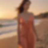 Elegant Beach Maxi Dress in Sunset Hues