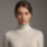 Elegant ivory turtleneck dickie