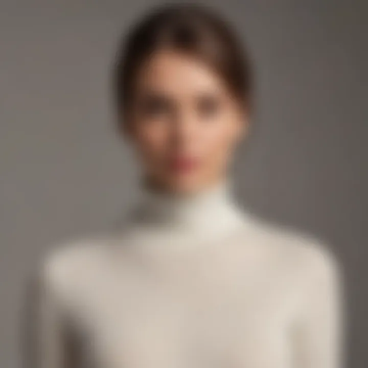 Elegant ivory turtleneck dickie