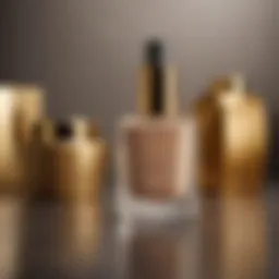 Elegant non-transfer foundation packaging with gold accents