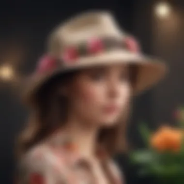 Chic Fedora Hat with Floral Embellishments