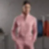 Elegantly draped Alo sweat suit on a mannequin