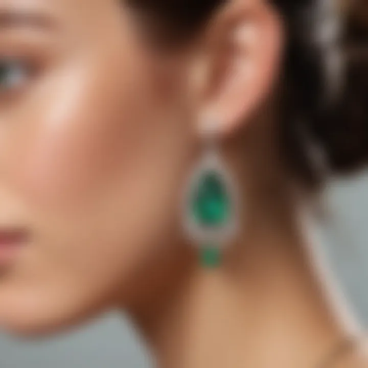 Emerald Green Earrings in Classic Teardrop Shape