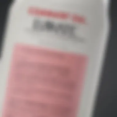 Close-up of the ingredient list on the back of the Equate Purifying Cleanser packaging.